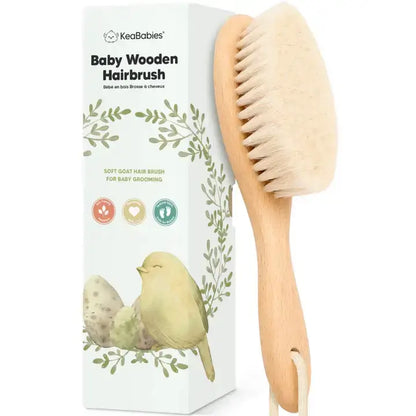 Gentle Care Baby Hair Brush: Soft Goat Bristles for Delicate Scalp