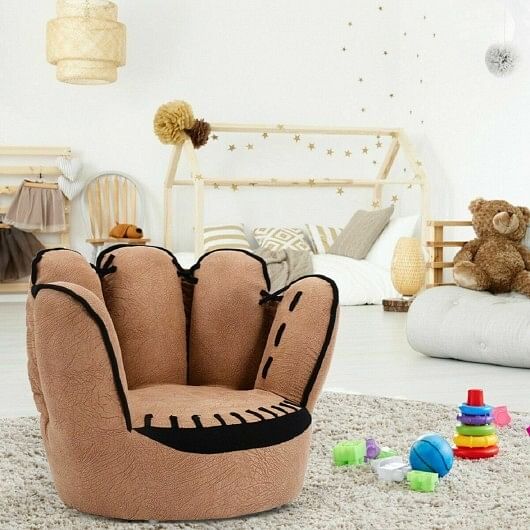 Household Five Fingers Baseball Glove Shaped Kids Leisure Upholstered Sofa